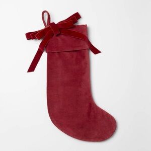 Studio McGee Threshold Red Velvet Christmas Stocking with Bow Target 2025